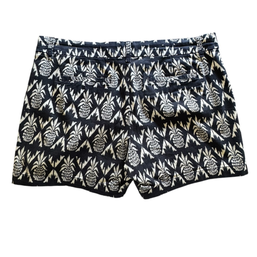 Crown & Ivy Women’s Pineapple Navy/White High Waist Shorts EUC Sz 10